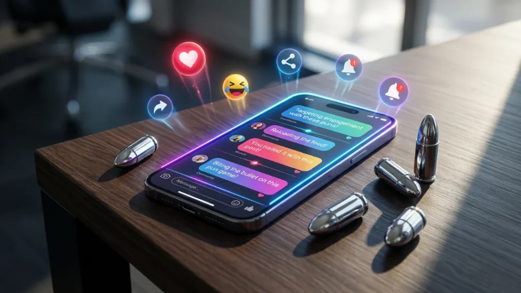 Bullet Puns for Social Media Engagement