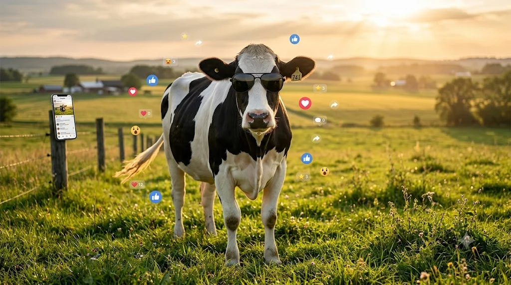 Cow Puns for Social Media Engagement