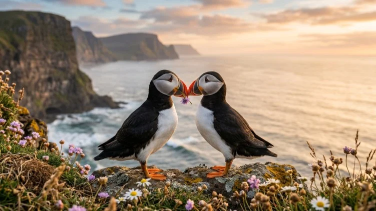 Romantic Puffin Puns for Love Messages