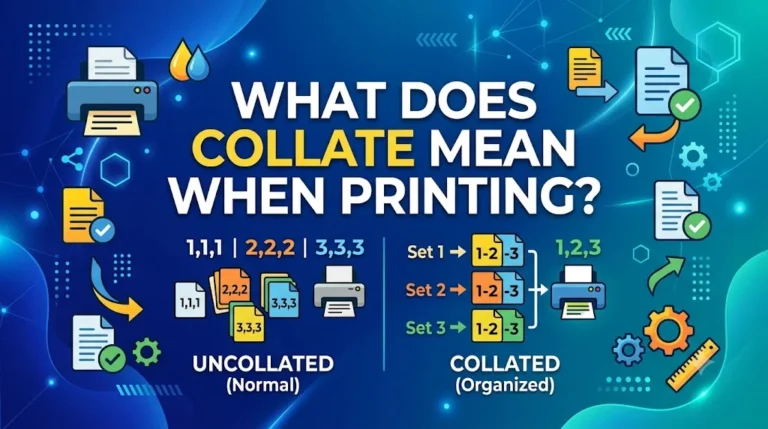 what does collate mean when printing